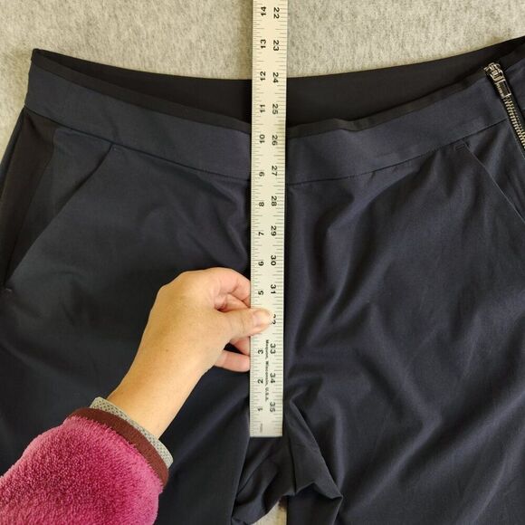 Athleta Pants Womens 14P Blue Gramercy Track Trouser Snap Hem Office Commute - Picture 8 of 15